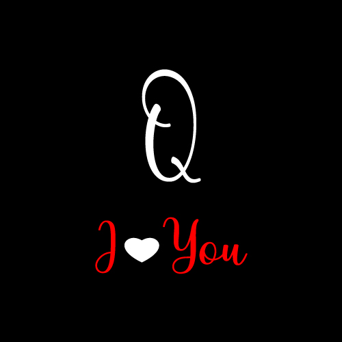 Q Name Picture - i love you