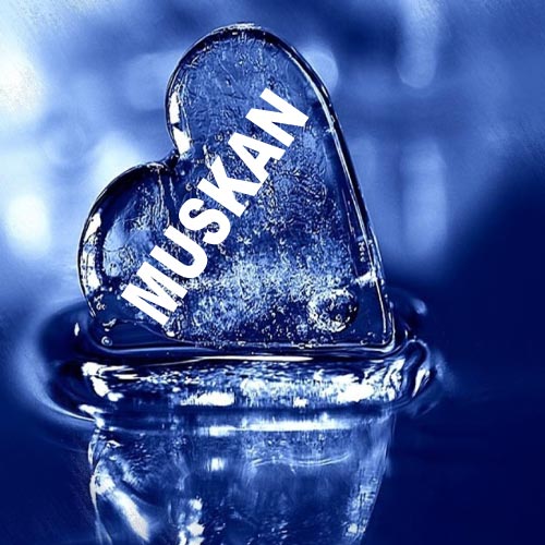 Muskan Name Photo - ice heart