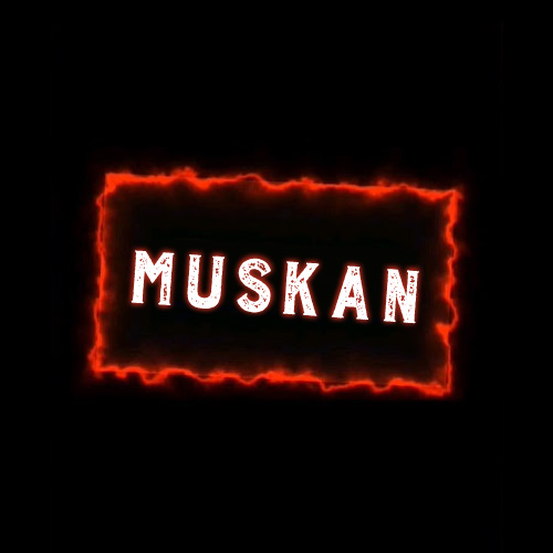 Muskan Name Image - outline box 