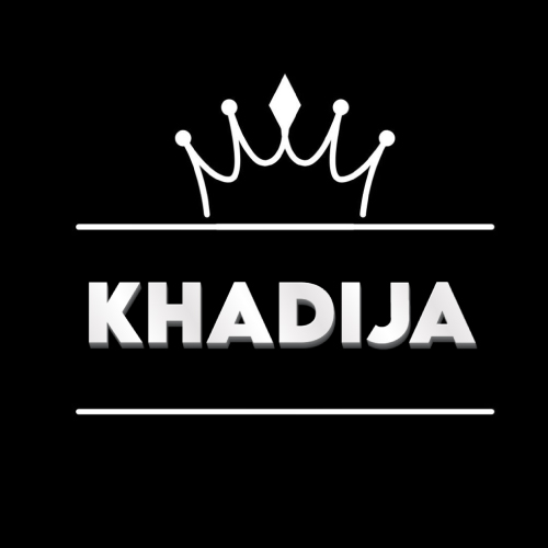 Khadija Name Image - outline crown
