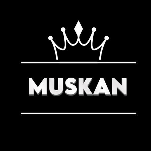 Muskan Name Photo - outline crown