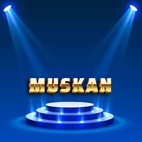 Muskan Name Pic - lighting background with text