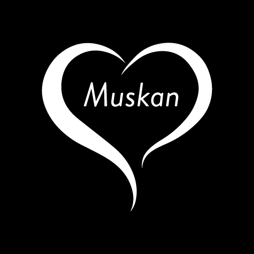 Muskan Name Dp - text in heart