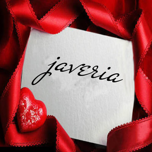 Javeria Name Pic - text on card