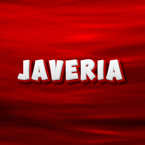 Javeria Name Image - white red 3d text