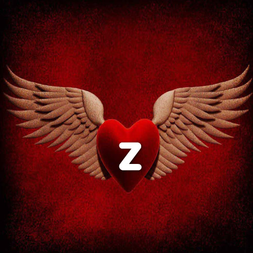 Z Name Hd wallpaper - flying red heart