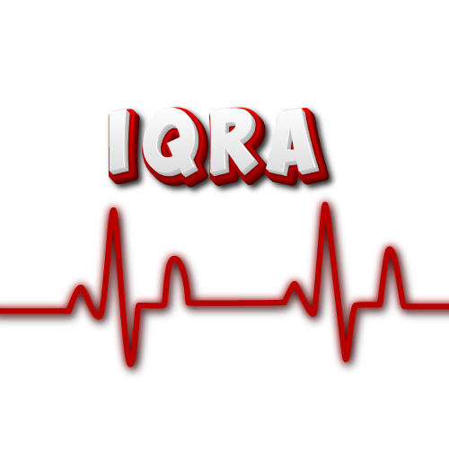 Iqra Name Image - 3d text with neon outline