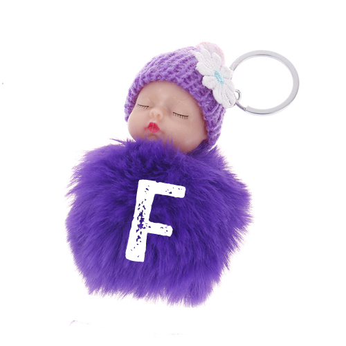 F Name Dp - baby keychain