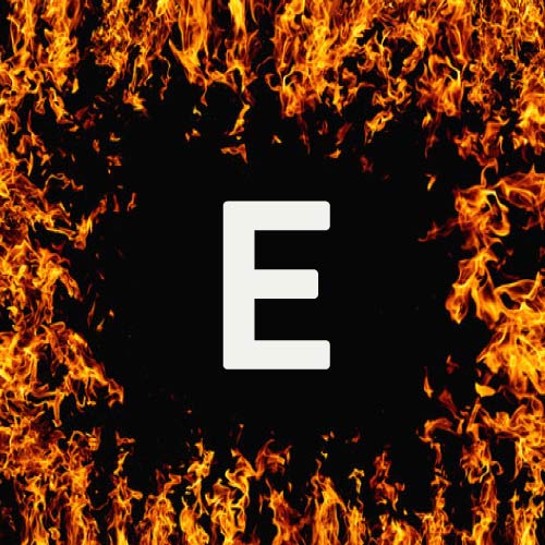 E Name Pic - fire background