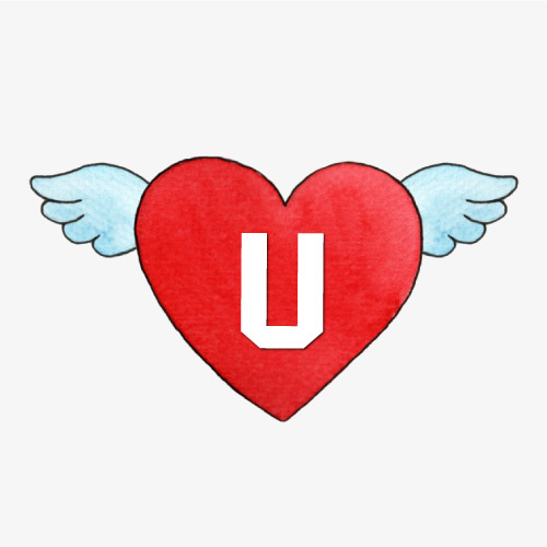 U Name Pic - flying heart