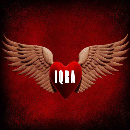 Iqra Name Picture - flying red heart