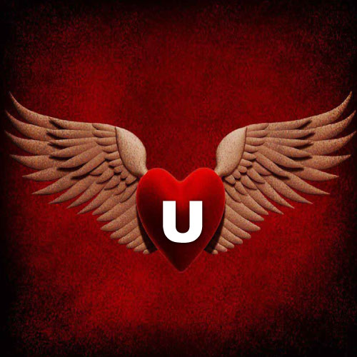 U Name Image - flying red heart