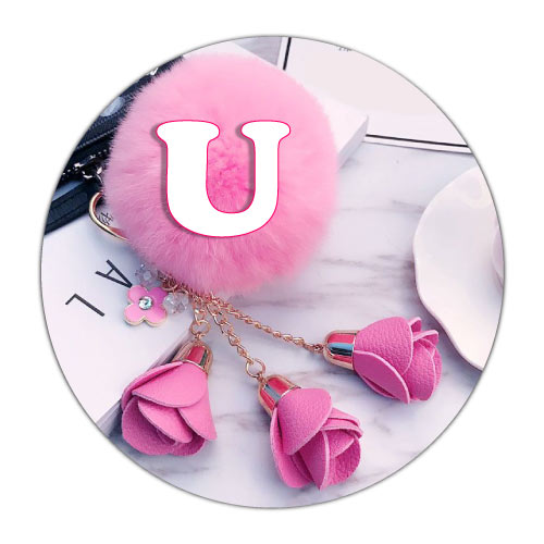 U Name Image - pink keychain