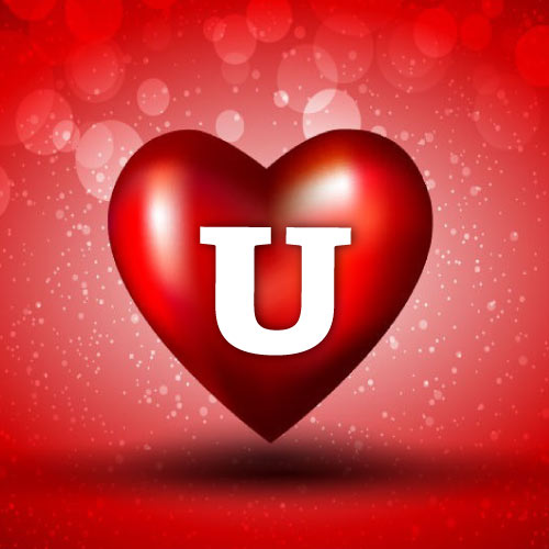 U Name Hd wallpaper - red background with heart