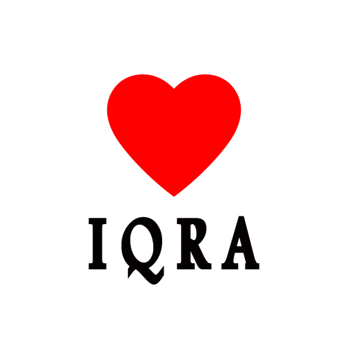 Iqra Name Picture - text with red heart