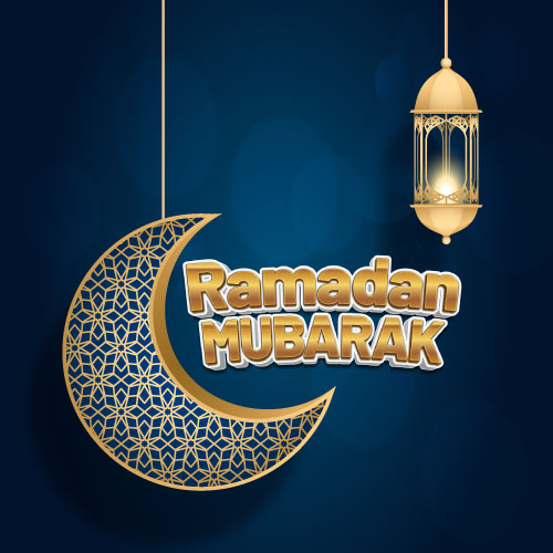 Ramadan Mubarak Image - blue background
