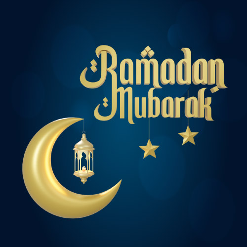 Ramadan Mubarak Image - moon with text