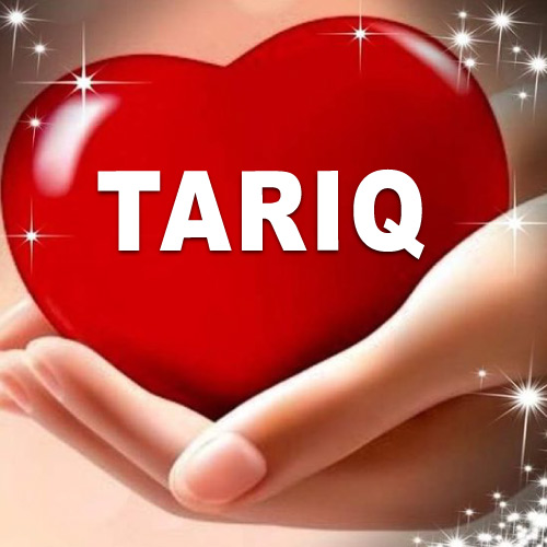 3d heart in hand Tariq Name Dp - 3d red heart in hand