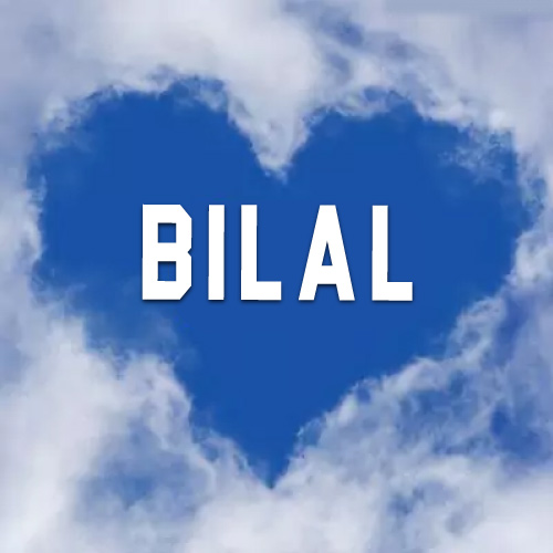 heart shape could Bilal Name Photo - could shape heart