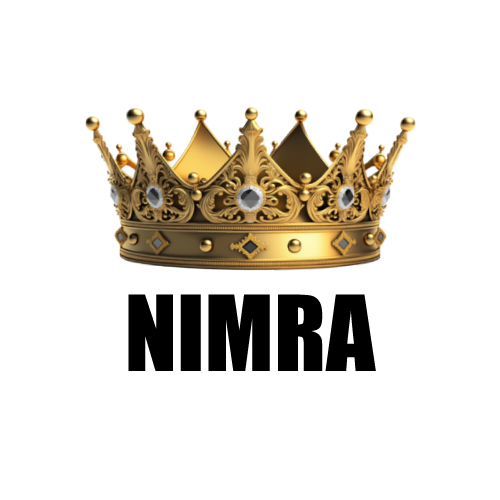 crown on Impact text Nimra Name Picture - crown on black text