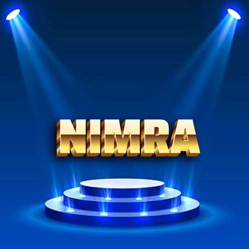 blue background with 3d text Nimra Name HD Wallpaper - lighting background