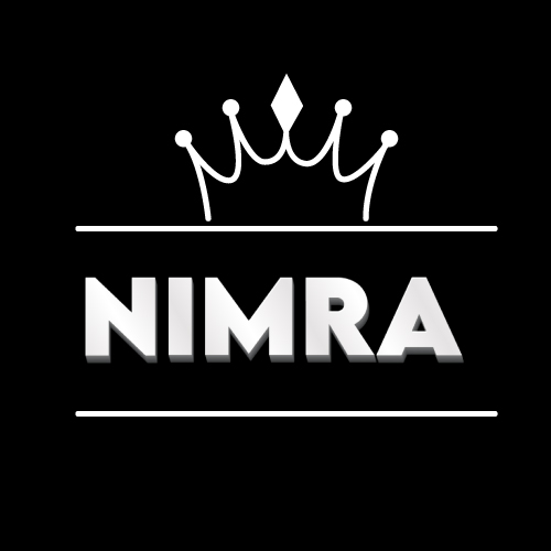 outline crown with 3d text Nimra Name for Whatsapp