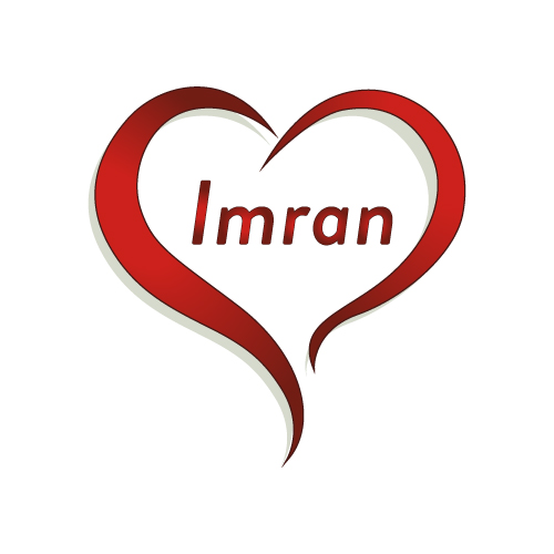 Imran Name Pic - outline heart dp free download