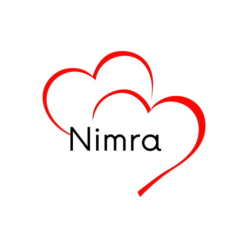 heart with text Nimra Name Picture - red outline heart