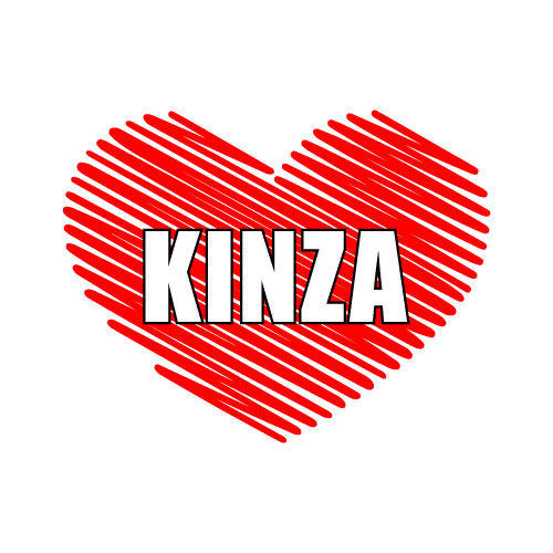 Kinza Name Dp - zigzag outline heart