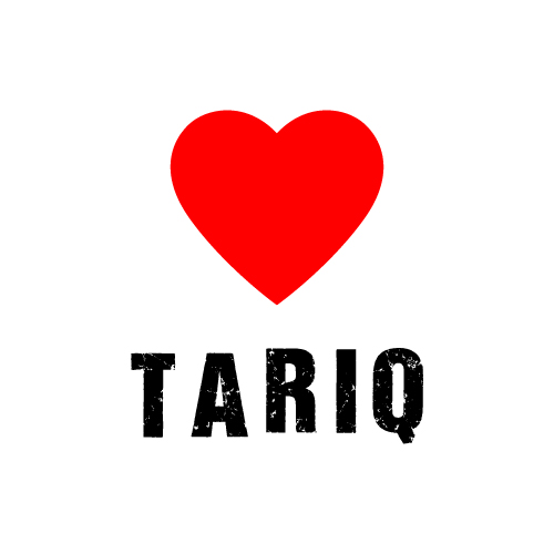 heart with Tariq text Tariq Name Image - red heart with Tariq