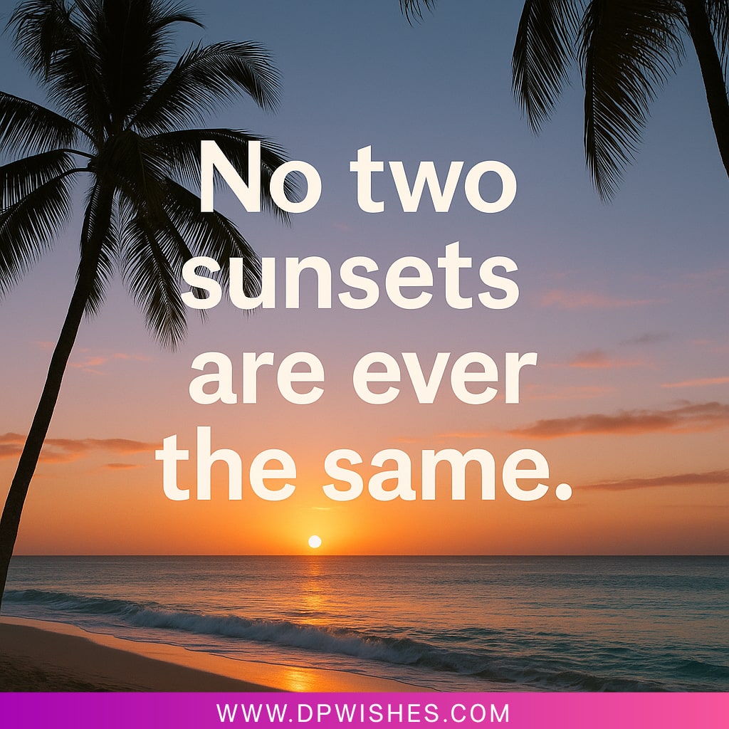 short inspirational sunset captions and quotes